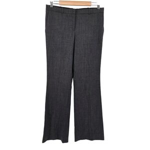Hugo‎ Boss Virgin Wool Dress Pants Gray Mid Rise Straight Leg Trousers Women's 6